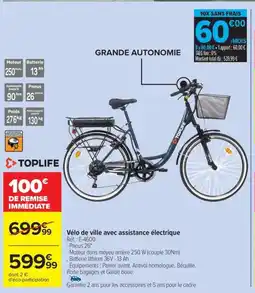 Carrefour Drive Vélo de ville avec assistance électrique offre