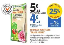 E.Leclerc TERREAU HORTICOLE BEAUX JOURS offre