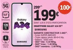 E.Leclerc SMARTPHONE GALAXY A34 EE offre