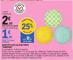 E.Leclerc ASSIETTE PLATE 26,5CM PORTO HOMESIDE offre
