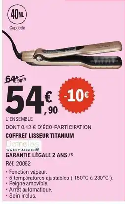 E.Leclerc COFFRET LISSEUR TITANIUM offre