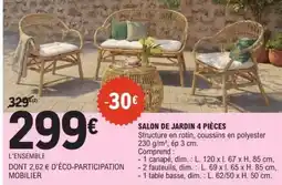 E.Leclerc SALON DE JARDIN 4 PIÈCES offre