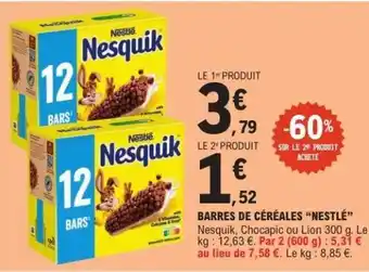 E.Leclerc BARRES DE CÉRÉALES NESTLE offre