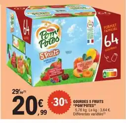 E.Leclerc Gourdes 5 Fruits 'Pom'Potes' offre