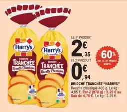 E.Leclerc Brioche Tranchée Harrys offre