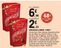 E.Leclerc CHOCOLATS LINDOR “LINDT” offre