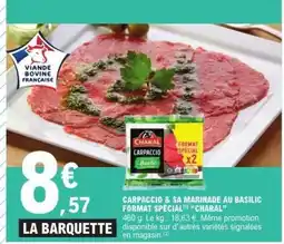 E.Leclerc CARPACCIO & SA MARINADE AU BASILIC FORMAT SPÉCIAL CHARAL offre