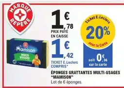 E.Leclerc Éponges Grattantes Multi-Usages 'Mamison' offre