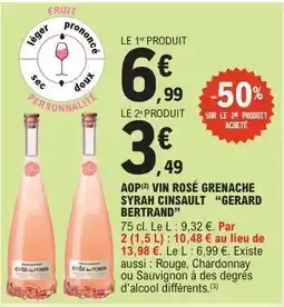 E.Leclerc AOP VIN ROSÉ GRENACHE SYRAH CINSAULT “GERARD BERTRAND” offre