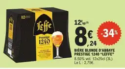 E.Leclerc BIÈRE BLONDE D'ABBAYE PRESTIGE 1240 'LEFFE' offre