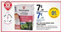 E.Leclerc IGP PAYS D'OC MERLOT ROSÉ 'VIEUX CARION' offre