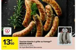 Carrefour Saucisse blanche à griller au fromage offre