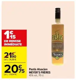Carrefour Pastis Alsacien MEYER’S FRÈRES offre