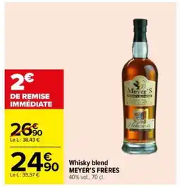 Carrefour Whisky blend MEYER’S FRÈRES offre