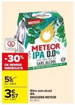 Carrefour Bière sans alcool IPA BRASSERIE METEOR offre