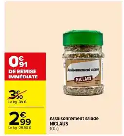 Carrefour Assaisonnement salade NICLAUS offre