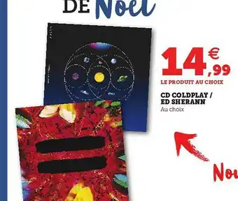 Hyper U Cd Coldplay Ed Sherann offre