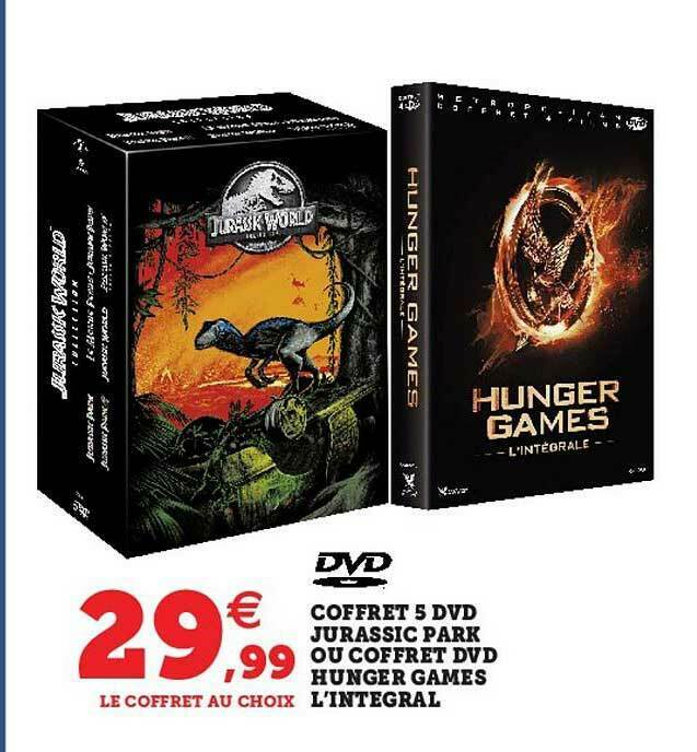 Promo Coffret 5 Dvd Jurassic Park Ou Coffret Dvd Hunger Games L