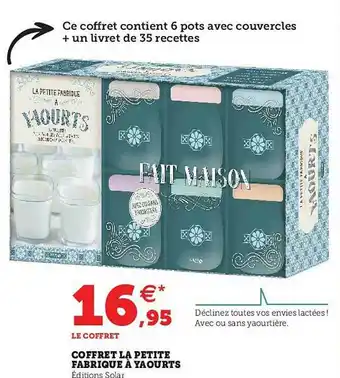 Hyper U Coffret La Petite Fabrique à Yaourts offre