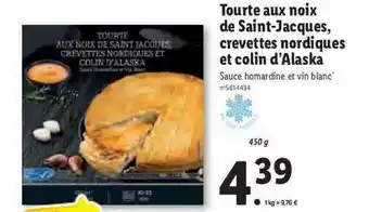 Lidl Tourte Aux Noix De Saint-jacques, Crevettes Nordique Et Colin D'alaska offre