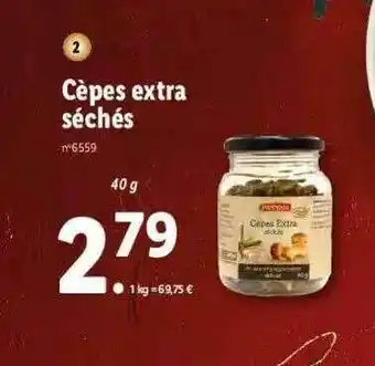Lidl Cèpes Extra Séchés offre