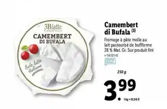 Lidl Camembert Di Bufala offre