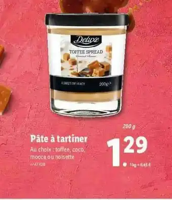 Lidl Pâte à Tartiner Deluxe offre