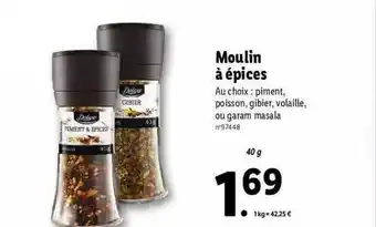 Lidl Moulin à épices Deluxe offre