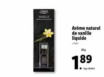 Lidl Arôme Naturel De Vanille Liquide Deluxe offre