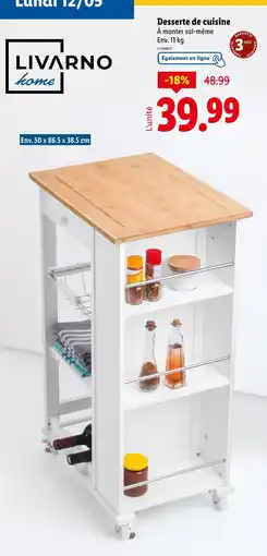 Lidl LIVARNO HOME Desserte de cuisine offre