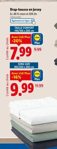 Lidl Drap-housse en jersey offre