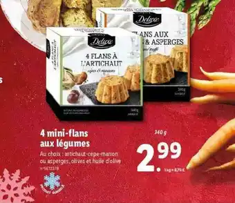 Lidl 4 Mini-flans Aux Légumes Deluxe offre