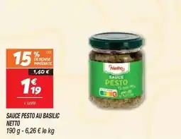 Netto Netto - sauce pesto au basilic offre