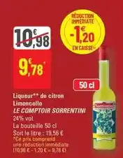 G20 Le comptoir sorrentini - liqueur de citron limoncello offre