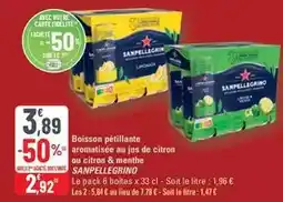 G20 San pellegrino - boisson pétillante aromatisée au jus de citron offre