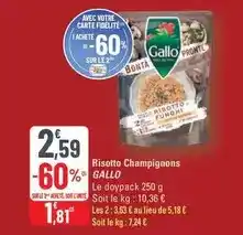G20 Gallo - risotto champignons offre