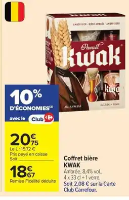 Carrefour Drive KWAK Coffret bière offre