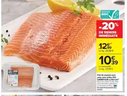Carrefour Drive Filet de saumon avec peau sans arĂȘtes offre