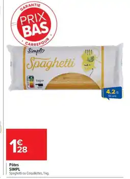 Carrefour Drive SIMPL Pâtes offre