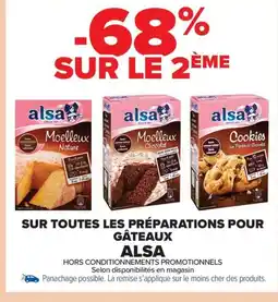 Carrefour Drive ALSA Sur toutes les préparations pour gâteaux offre