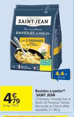 Carrefour Drive SAINT JEAN Ravioles à poêler offre