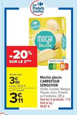 Carrefour Drive CARREFOUR SENSATION Mochis glacés offre