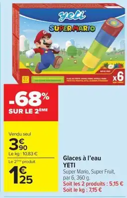 Carrefour Drive YETI Glaces à l'eau offre