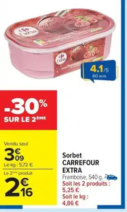 Carrefour Drive CARREFOUR EXTRA Sorbet offre