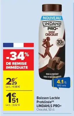 Carrefour Drive LINDAHLS PRO+ Boisson Lactée Protéinée offre