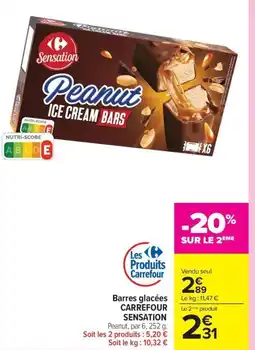 Carrefour Drive CARREFOUR SENSATION Barres glacées offre