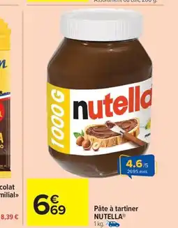 Carrefour Drive NUTELLA Pâte à tartiner offre