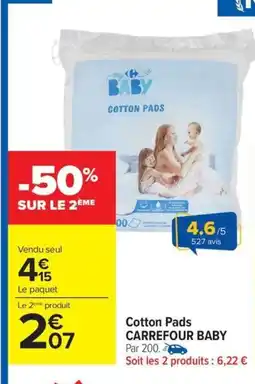 Carrefour Drive CARREFOUR BABY Cotton Pads offre