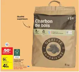 Carrefour Drive CARREFOUR Charbon de bois offre