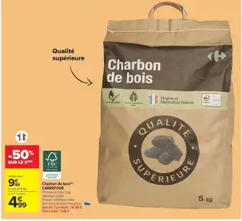 Carrefour Drive CARREFOUR Charbon de bois offre